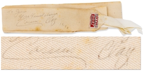 Muhammad Ali Personally Worn and Signed Hand Wrap From 1958 as Cassius Clay During His Amateur Career in Louisville, KY -- With COAs From Craig Hamilton & Peter Morkovin